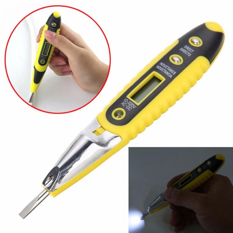 Socket Wall AC Power Outlet Voltage Detector Sensor Tester Electric Test Pen LED Light Voltage