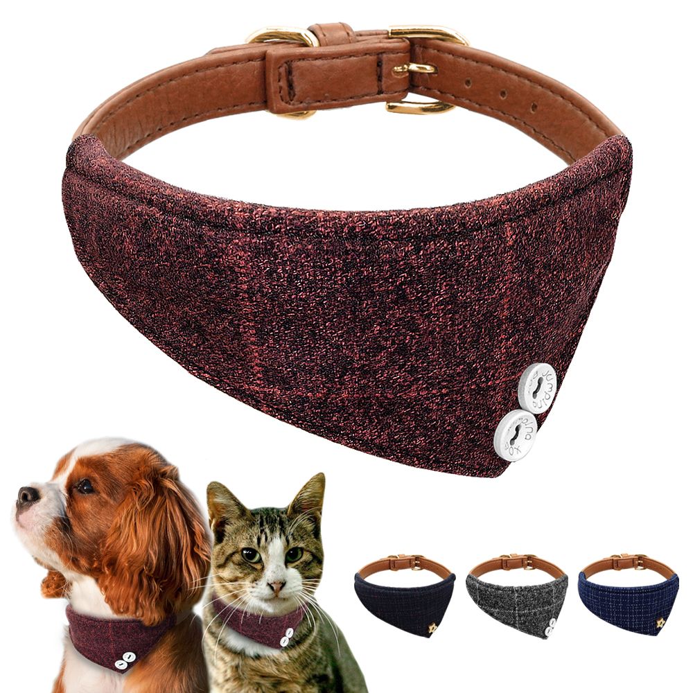 2021 Wholesale Cute Puppy Dog Bandana Collar Small Medium Dogs Collars