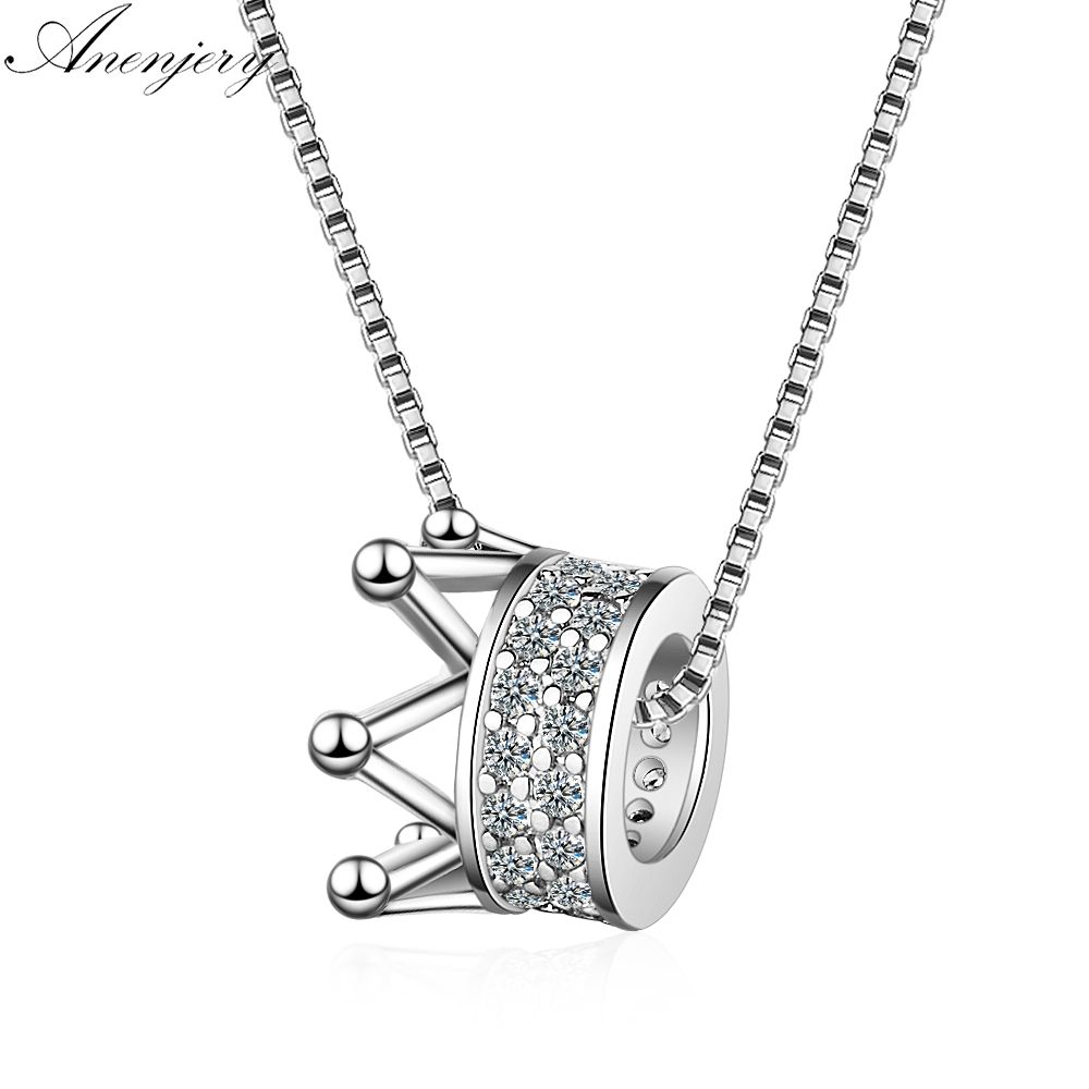 Femmes 925 Argent Sterling Zircone cubique Deux Tons Papillon Collier Pendentif