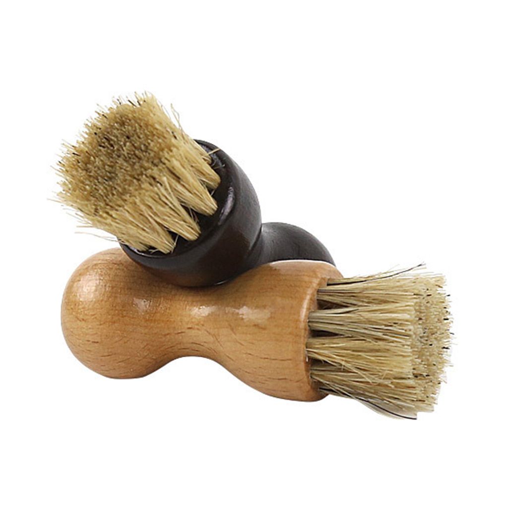 2020 Shoes Brush Shoes Shine Pig Hair Brush Polish Bristle