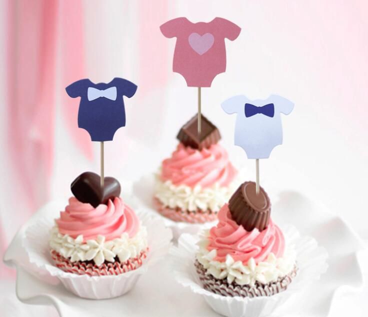 2019 Dress Cupcake Toppers Girls Boys Cute Baby Shower Cake For Birthday Party Decoration From Cosmose 3016