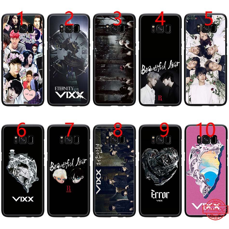 vixx kpop soft black tpu phone case for samsung note 9 8 s8 s9 plus