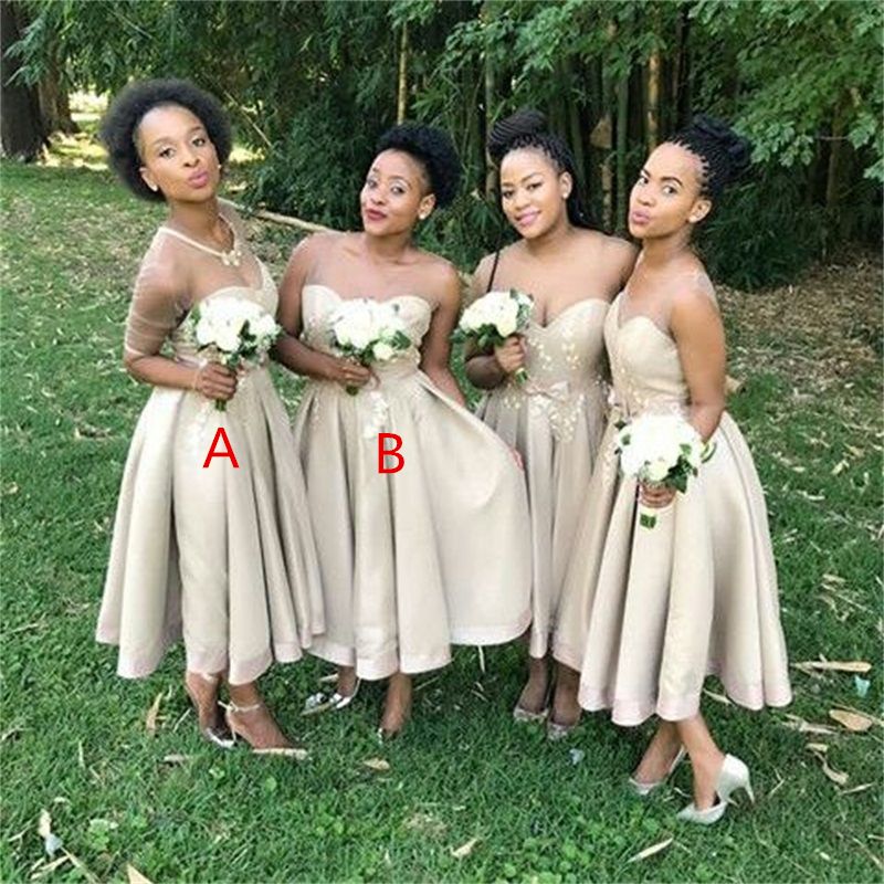  South  African  A Line Bridesmaid  Dresses  2019  New 