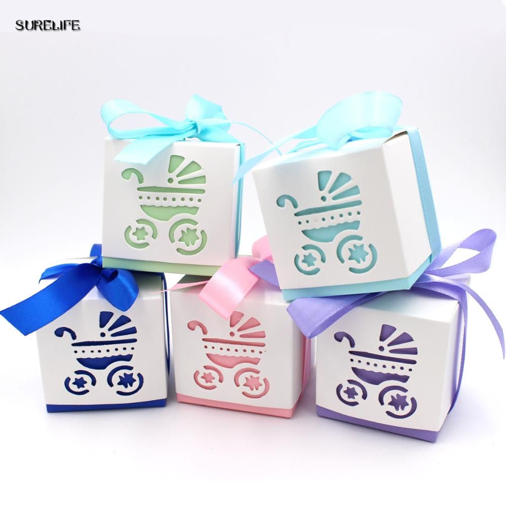 Square Baby Shower Party Favour Gift Candy Bo In Laser Cut Square Baby Shower Party Favour Gift Candy Bo In Laser Cut Carriage Design Colors For Girl And Boy Extra Large Wrap Bags Wide