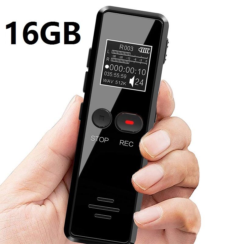 Professional Digital Voice Recorder With LCD Screen 8GB 16GB Digital