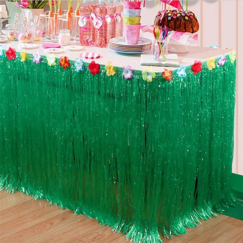 Compre Fiesta De Cumpleanos Decoracion Mesa Verde Falda Hawaiian Compre Fiesta De Cumpleanos Decoracion Mesa Verde Falda Hawaiian