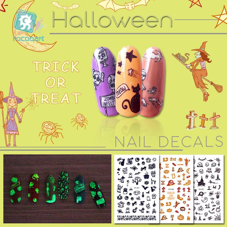 Rocooart Halloween Nail Sticker Diy Adhesive Nail Art Sticker Rocooart Halloween Nail Sticker Diy Adhesive Nail Art Sticker