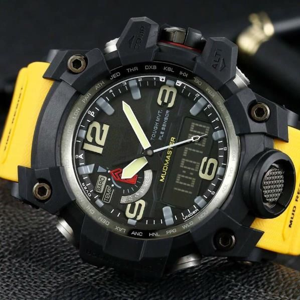 Hombre Lujo Movimiento Yg Reloj Pulsera 1000 Impermeable Gwg Mm Fábrica De 60 Con Caja Deportivo Original Digital lFc3T1JK