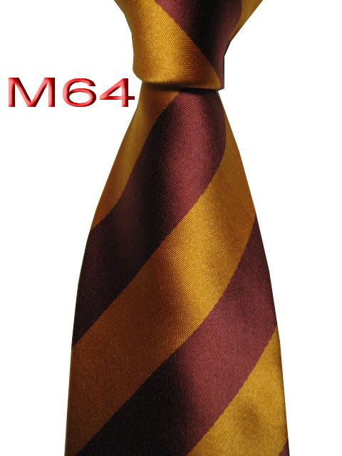 New Classic Striped Gold Yellow Brown JACQUARD WOVEN 100/% Silk Men/'s Tie Necktie