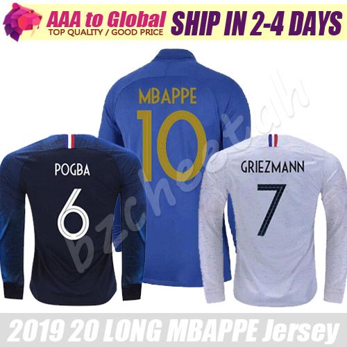 2020 MBAPPE Long Sleeve Jersey 100th Anniversary 2 Stars 2020 KANTE