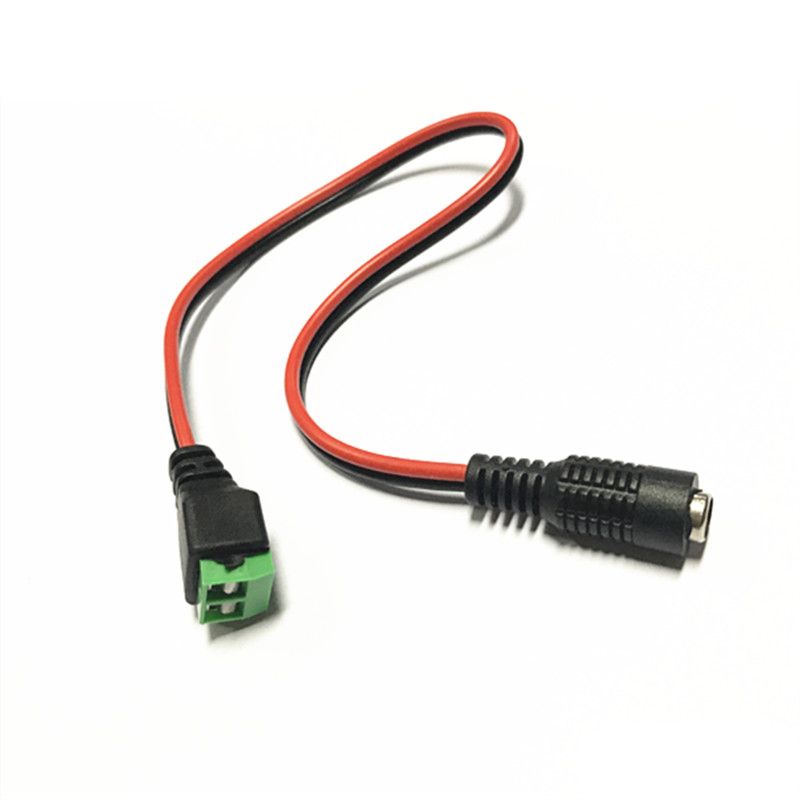 1pc Male to Male 5.5mm x 2.1mm Plug DC Power Adapter Cable 24AWG CCTV Camera