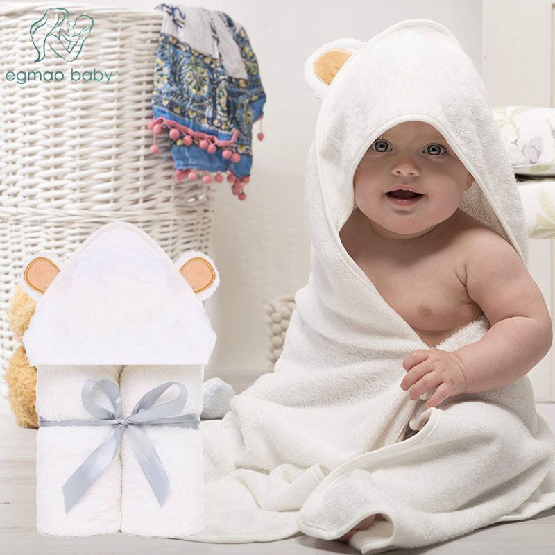 Premium Baby Towel Baby Washcloth Set Organic Bamboo Baby Bath Towel Extra Soft And Thick Newborn Hooded Towel Washcloth