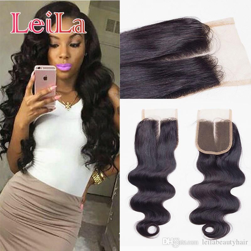 Wholesale Unprocessed Virgin Hair Lace Closure 4x4 Malaysian Hair