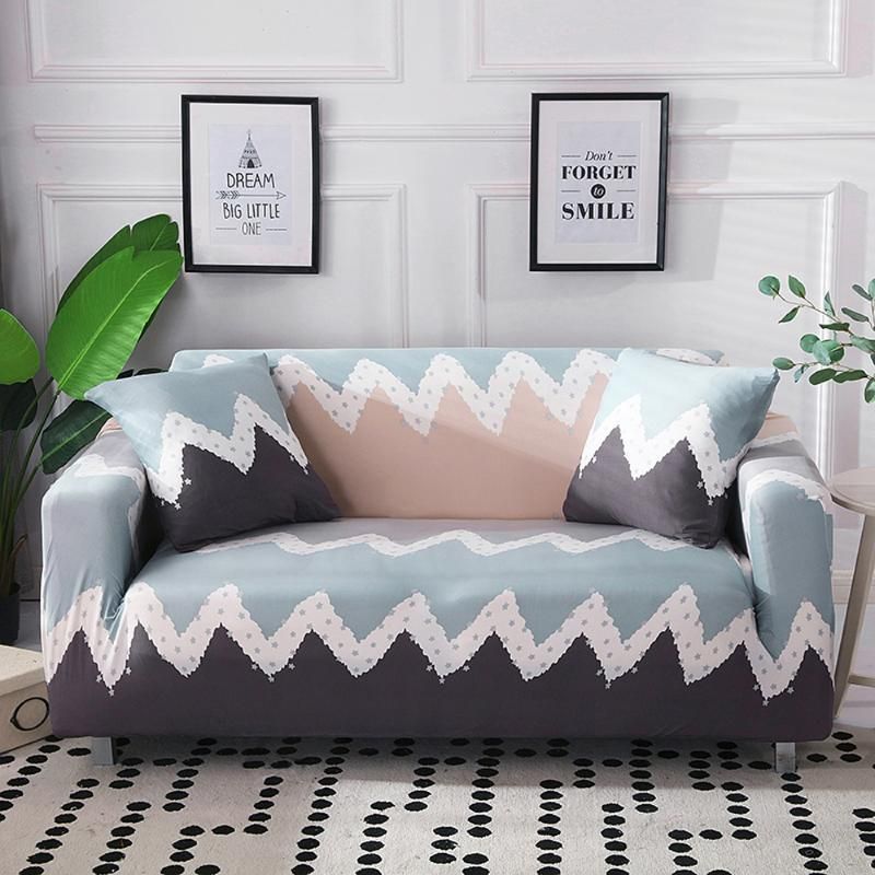 Sofa Cover Elastic Dustproof Wrinkle Resistance Slipcover Sofa Cover//Two//Three//Four Seats Navy 2 Seater :145-185cm