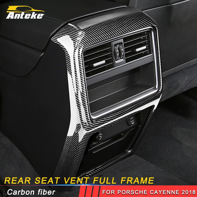 Anteke Auto Car Styling Rear Seat Vent Frame Full Cover Stickers Anteke Auto Car Styling Rear Seat Vent Frame Full Cover Stickers Interior Accessories For Porsche Cayenne 2018 Accessory Parts From