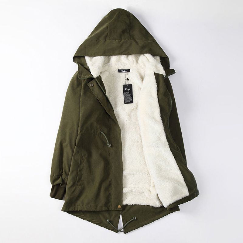 parka feminina preta com capuz