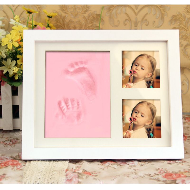 Dust Proof Photo Frame Non Toxic Baby Handprint Footprint Imprint Dust Proof Photo Frame Non Toxic Baby Handprint Footprint Imprint Kit Souvenirs Casting Newborn Ink Pad Infant Clay Toy Gifts Keepsake
