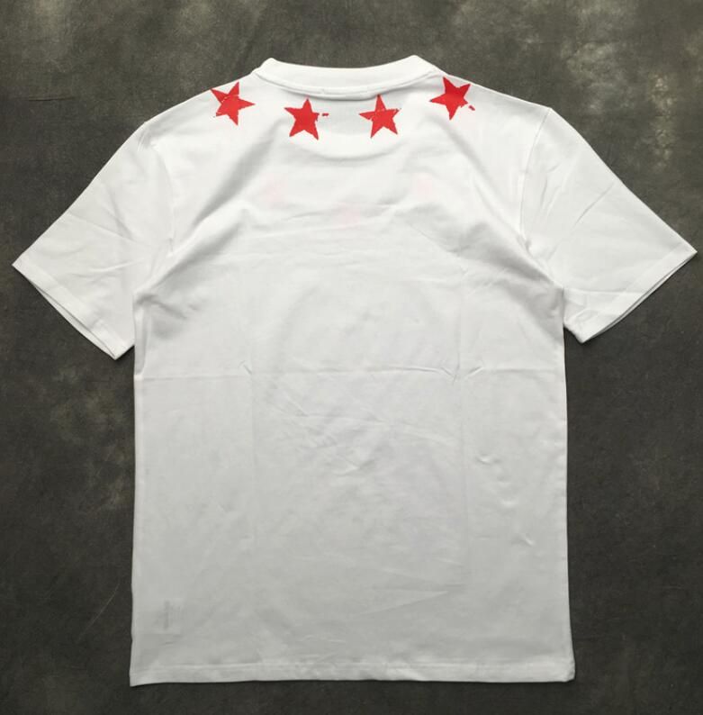 Más Algodón Hombre De Lujo Para Cinco Estrella Diseñador 2019 Pentagrama Estampado Top Con Camiseta Puntas Nuevo Rota MpzUSV