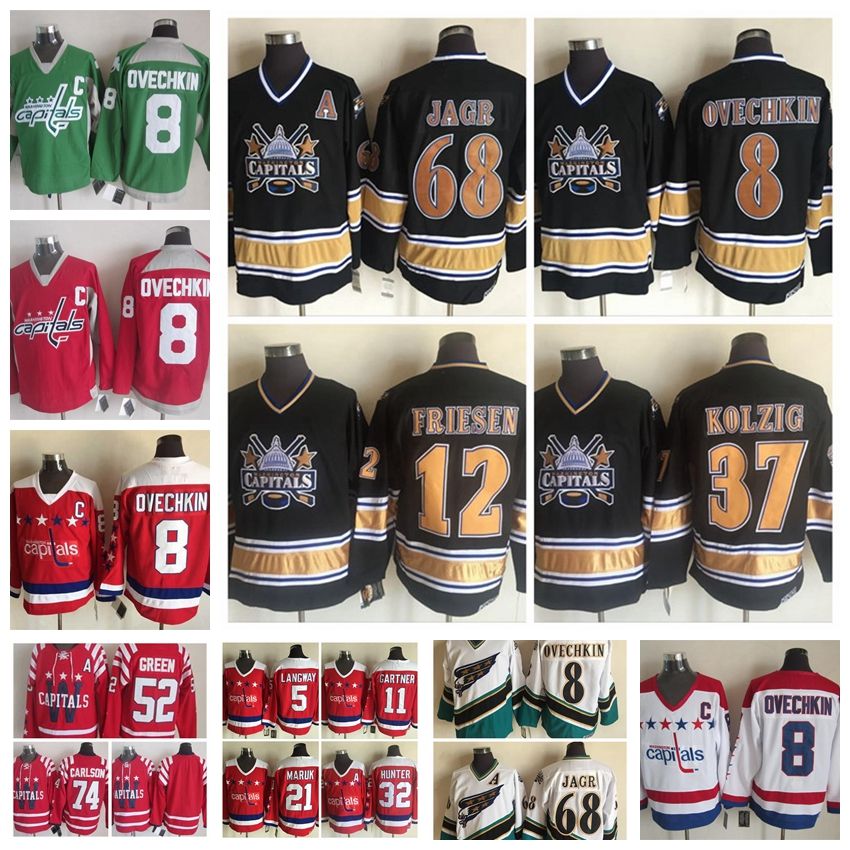 2021 Fashion Retro Washington Capitals Jersey 32 Dale Hunter 68 Jaromir