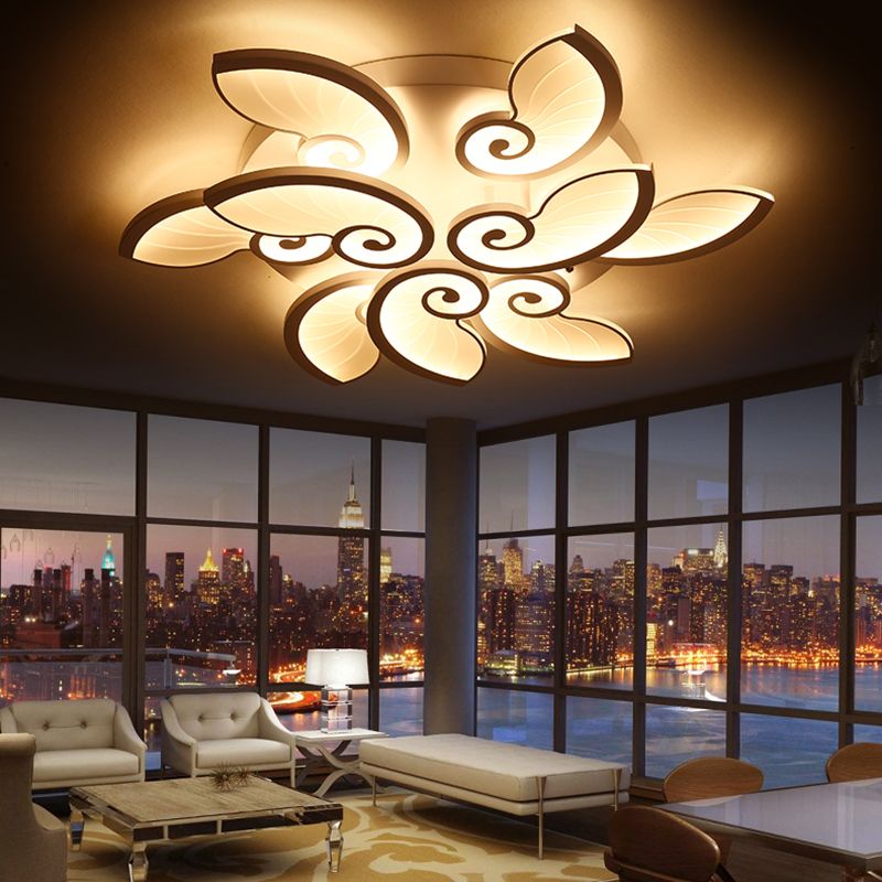 Großhandel Moderne LED Kronleuchter Acryl Lampen Wohnzimmer ... Großhandel Moderne LED Kronleuchter Acryl Lampen Wohnzimmer ...