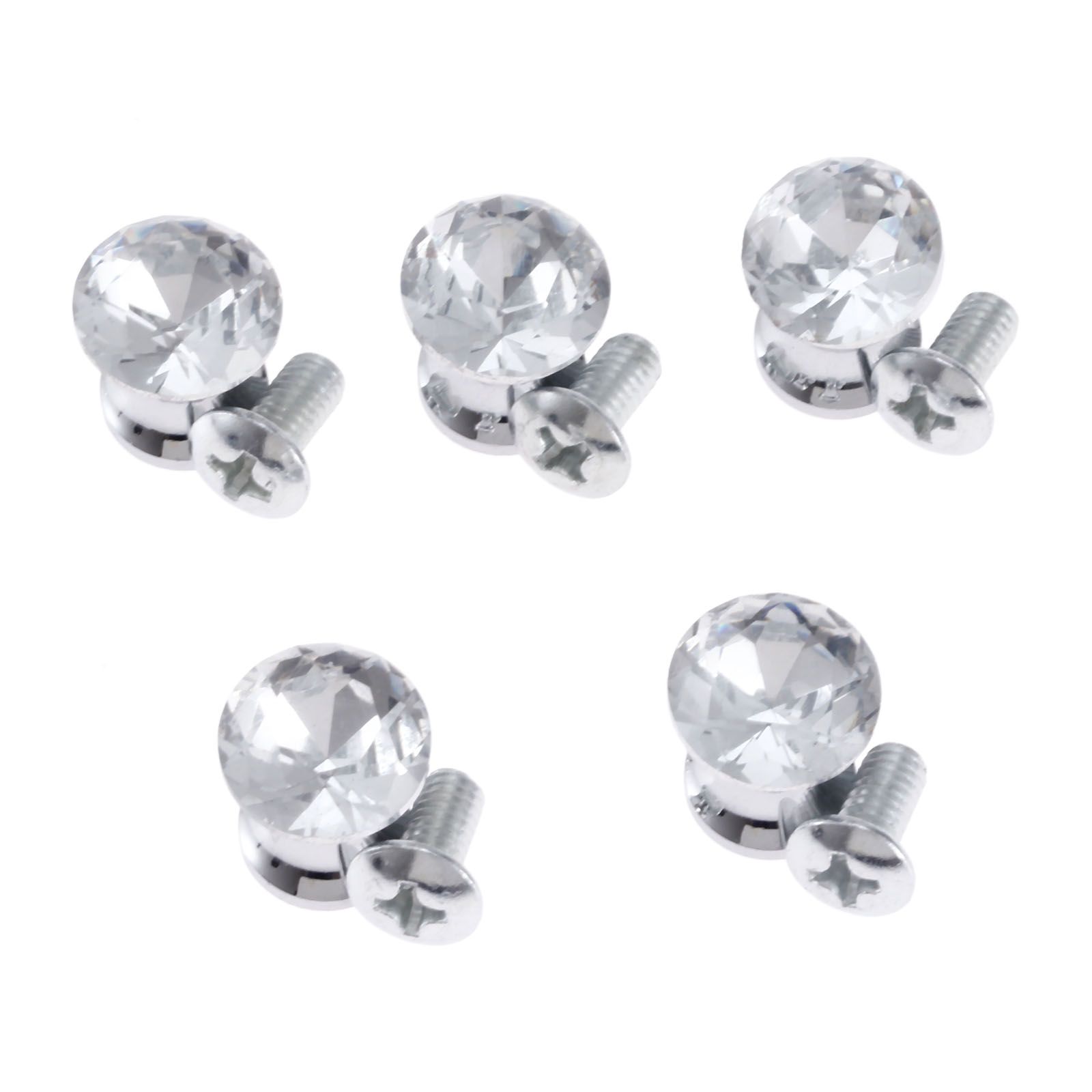 5pcs Hardware Colorful Crystal Drawer Door Knobs Pull Handle