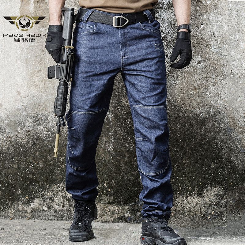black combat jeans
