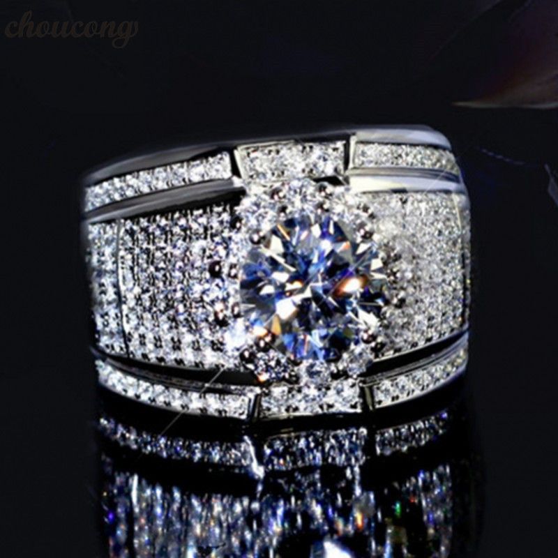 925 Argent Diamant Noir Boucle de ceinture Ring Taille 7