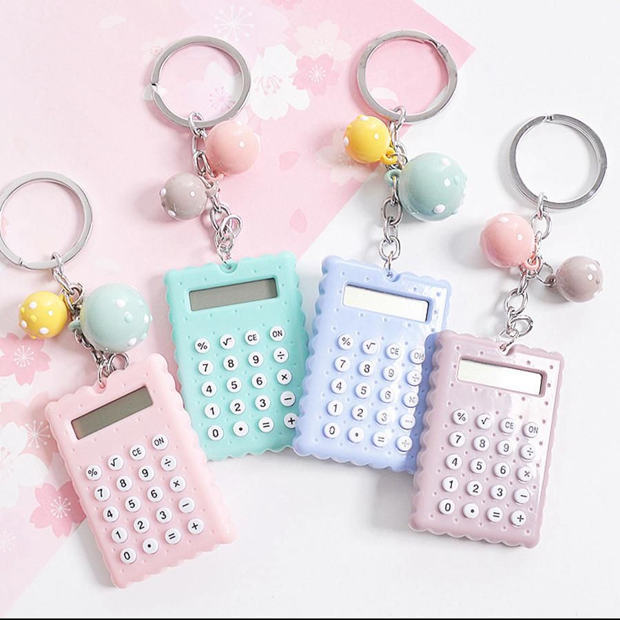 Portable Cute Electronic Calculator Keychain Mini Scientific Calculator