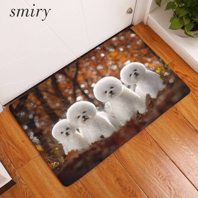 2019 Smiry Wrinkle Resistant Cute Pet Dog Welcome Home Entrance Door 2019 Smiry Wrinkle Resistant Cute Pet Dog Welcome Home Entrance Door Mat Bichon Frise Mats Living Room Carpet Light Foot Rugs C18113001 From Mingjing03