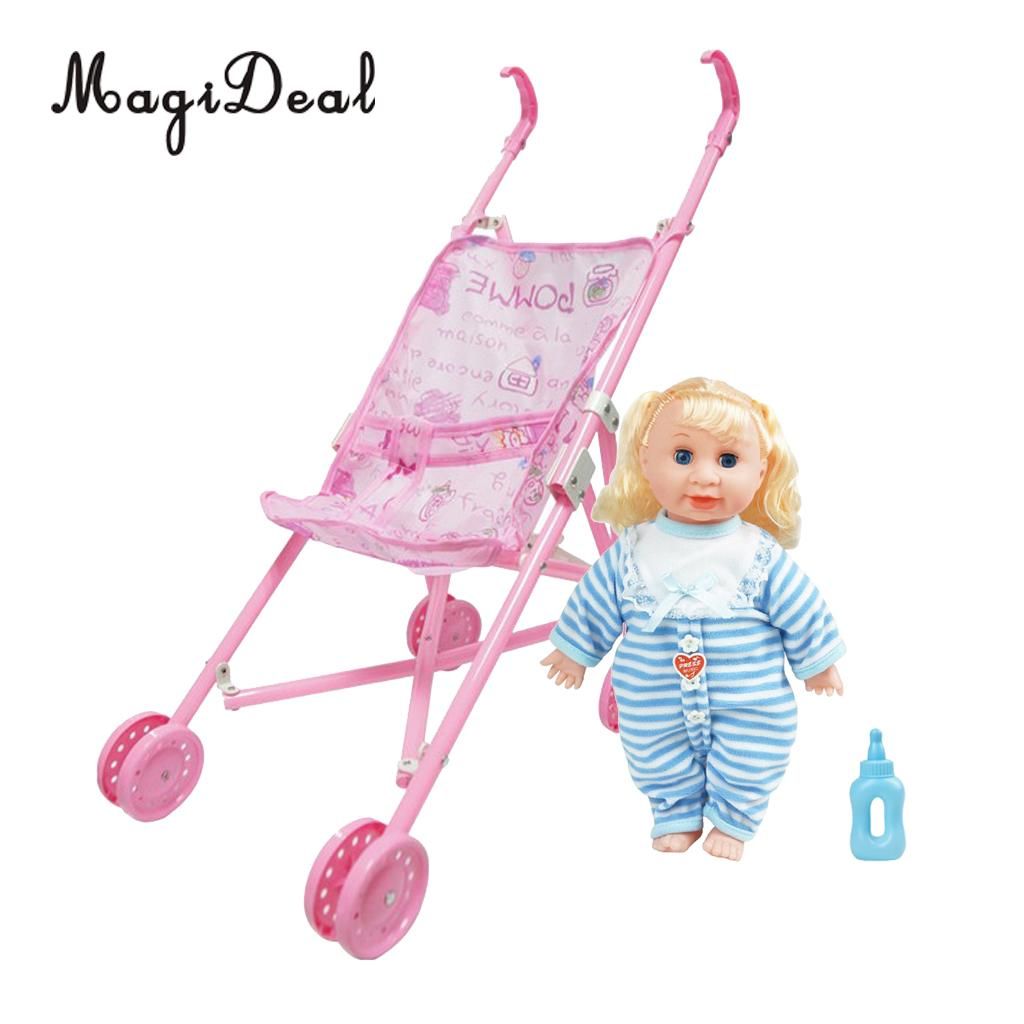 barbie avec poussette et bebe