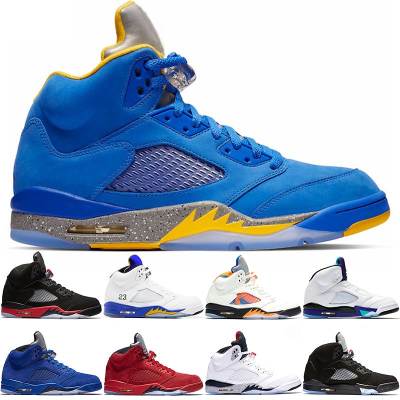 Zapatillas de baloncesto 2019 Laney 5s para hombre 5 Bred Vuelo internacional Azul Rojo de gamuza Cemento blanco Metalizado Negro Hombres Deportes Zapatillas de baloncesto 2019 Laney 5s para hombre 5 Bred Vuelo internacional Azul Rojo de gamuza Cemento blanco Metalizado Negro Hombres Deportes