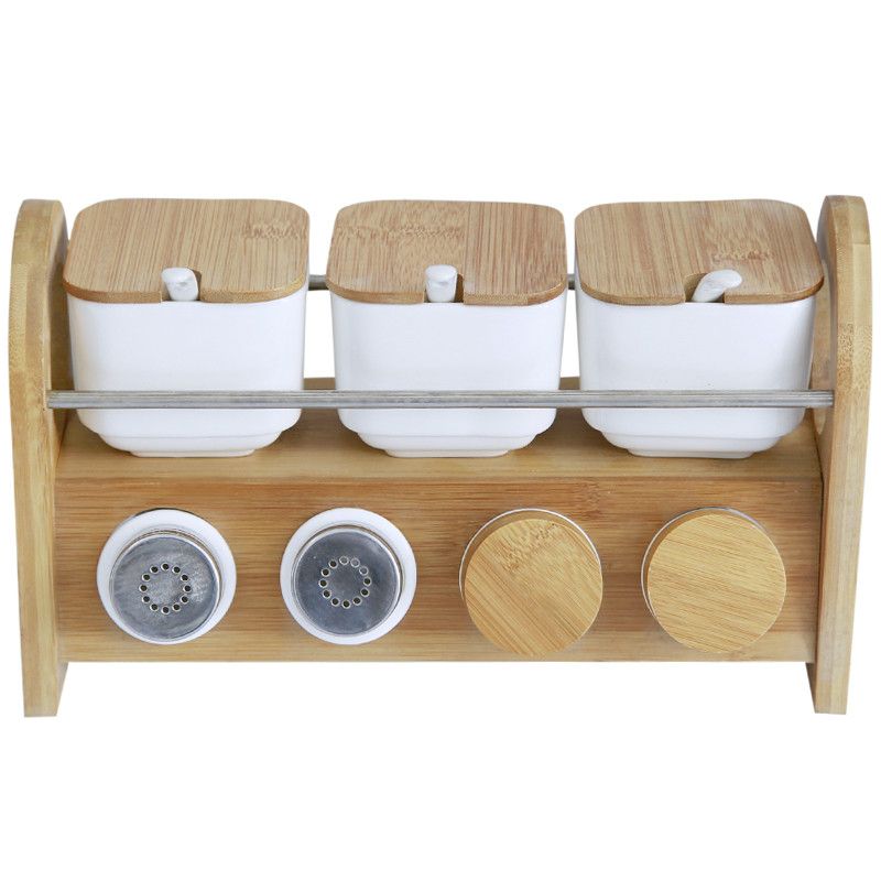 2021 Ceramic Combination Spice Jar Set Set Kitchenware Creative Box