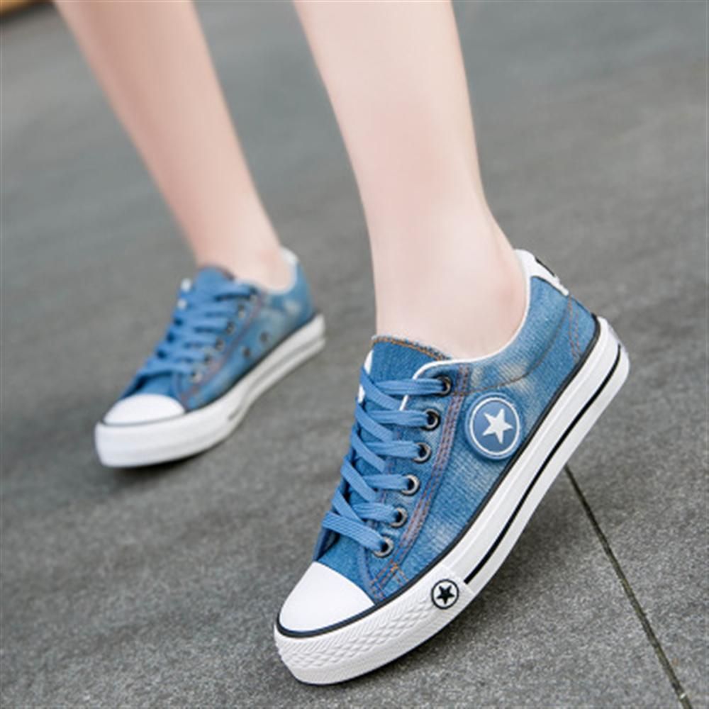Fashion Women Sneakers Denim Casual Shoes Female Summer Canvas Shoes