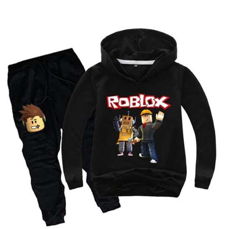 Retail Kids Sweatshirt Roblox Set Baby Boy Sports Hoodies Long Sleeve Coats Pants 2pcs Set Tracksuits For Teenager Clothing -