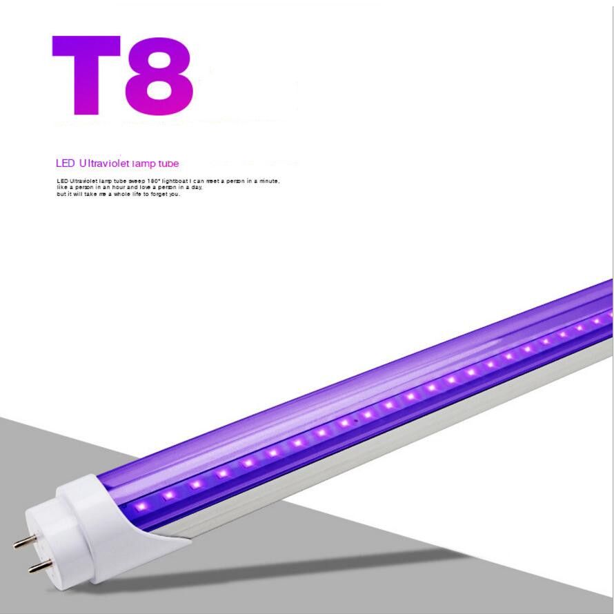 Russia T8 LED UV 395 400nm 60cm 90cm 120cm AC100 240V 72LEDs G13 Tube