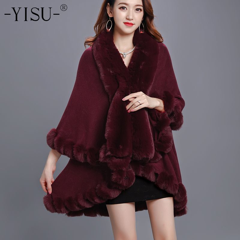 Señoras Mujer Las Compre Invierno Cálido De Capa Yisu Abrigo xqwTEU70T