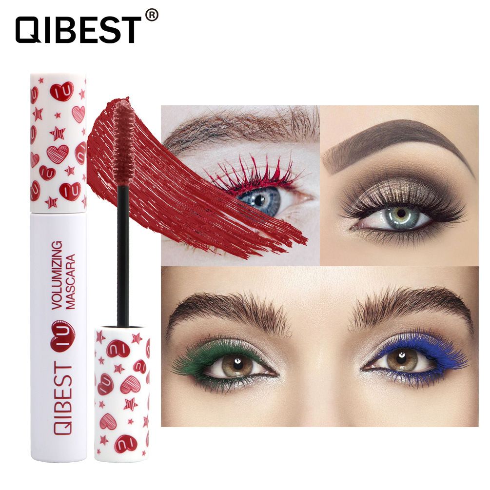 Colored Mascara Red Maroon Eye Makeup Cosplay Mascaras QIBEST Volume