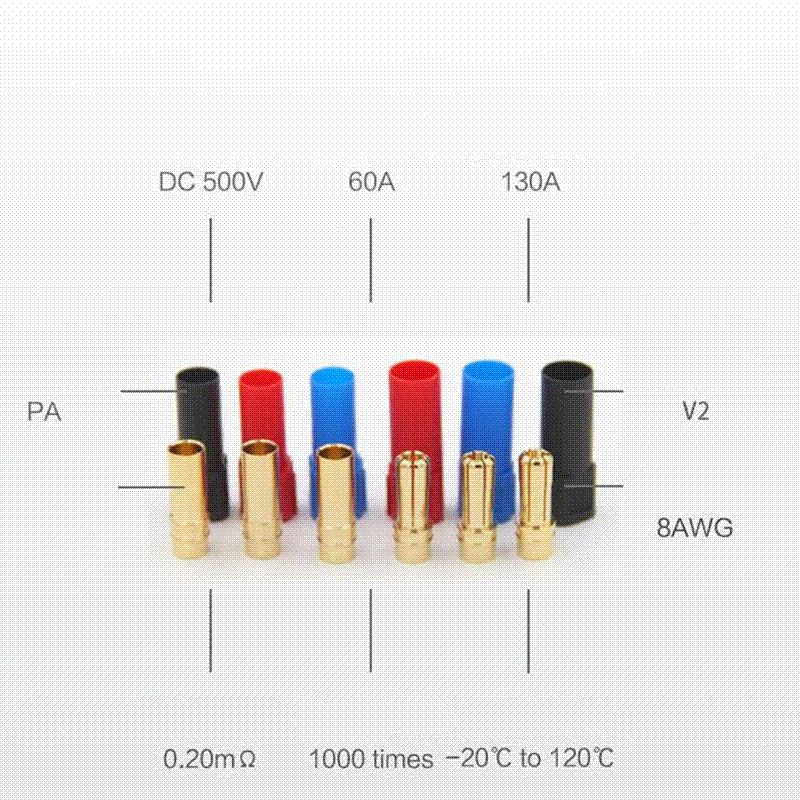 6Sets Best Amass XT150 Gold Banana Bullet Plug 6mm Connector Male Female Adapter