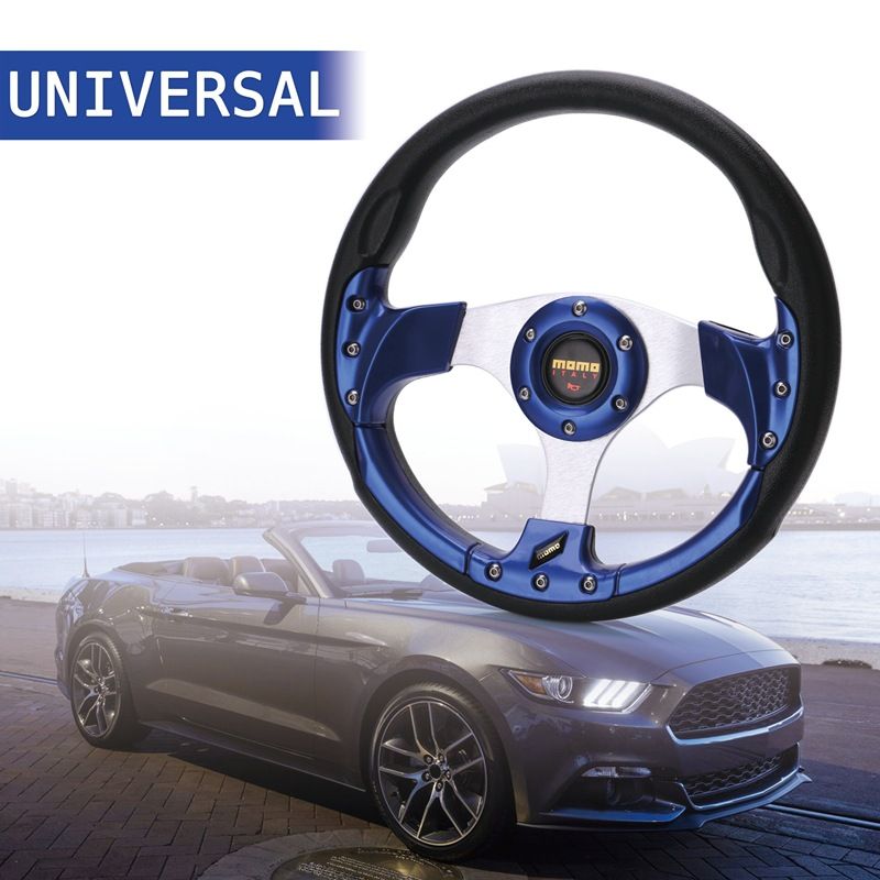 Car Universal 320mm East Drift Racing Steering Wheel Pu Leather F1 Wheel Button Steering Wheel Aluminum Alloy