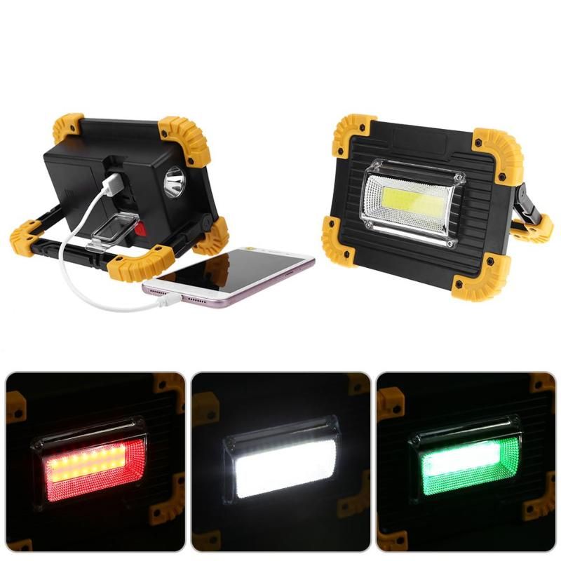 20w 400lm Led Spotlight Portable Rechargeable Outdoor Camping 20w 400lm Led Spotlight Portable Rechargeable Outdoor Camping Emergency Lawn Work Fishing Lighting Floodlight Lamp Paper Lantern Lights
