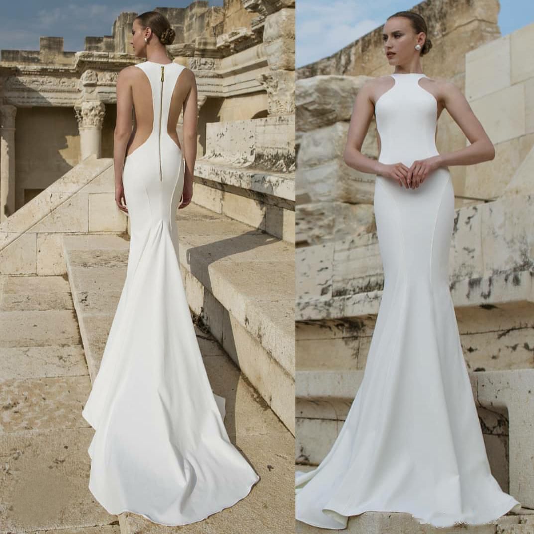 simple white wedding dress