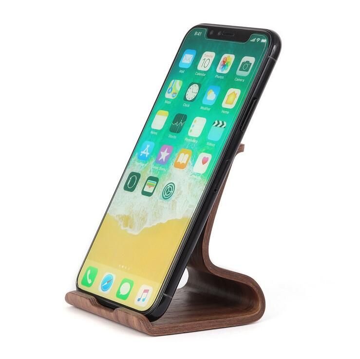 Wooden Bamboo Mobile Phone Stand Holder Universal Cellphones Desk Table Stands Rack 2 Colors