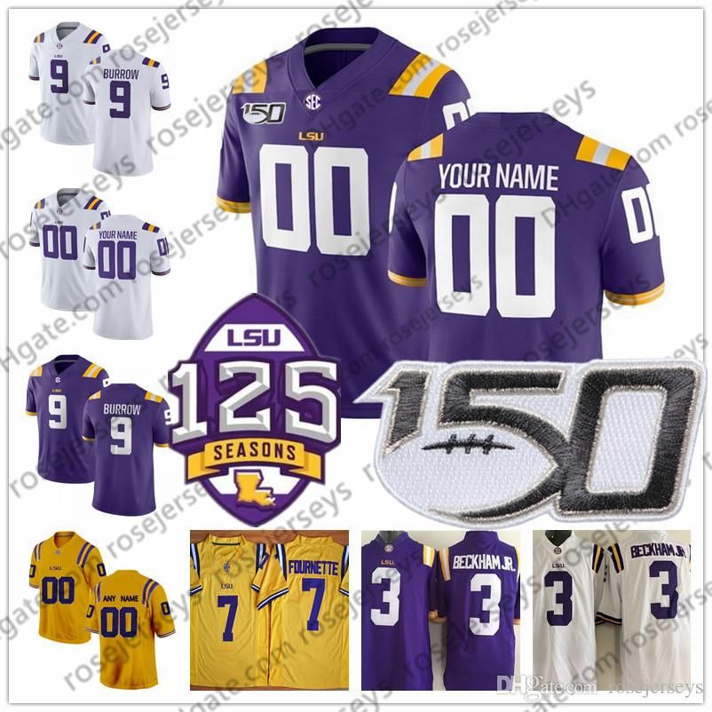 2019 Custom LSU Tigers Football STTDB Jerseys BURREAUX Jamal Adams Ja