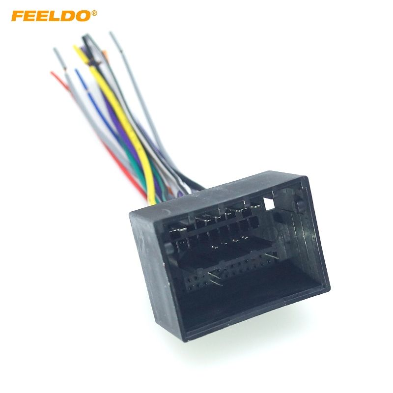 2020 FEELDO Car Stereo Audio Installation Wiring Harness Adapter For