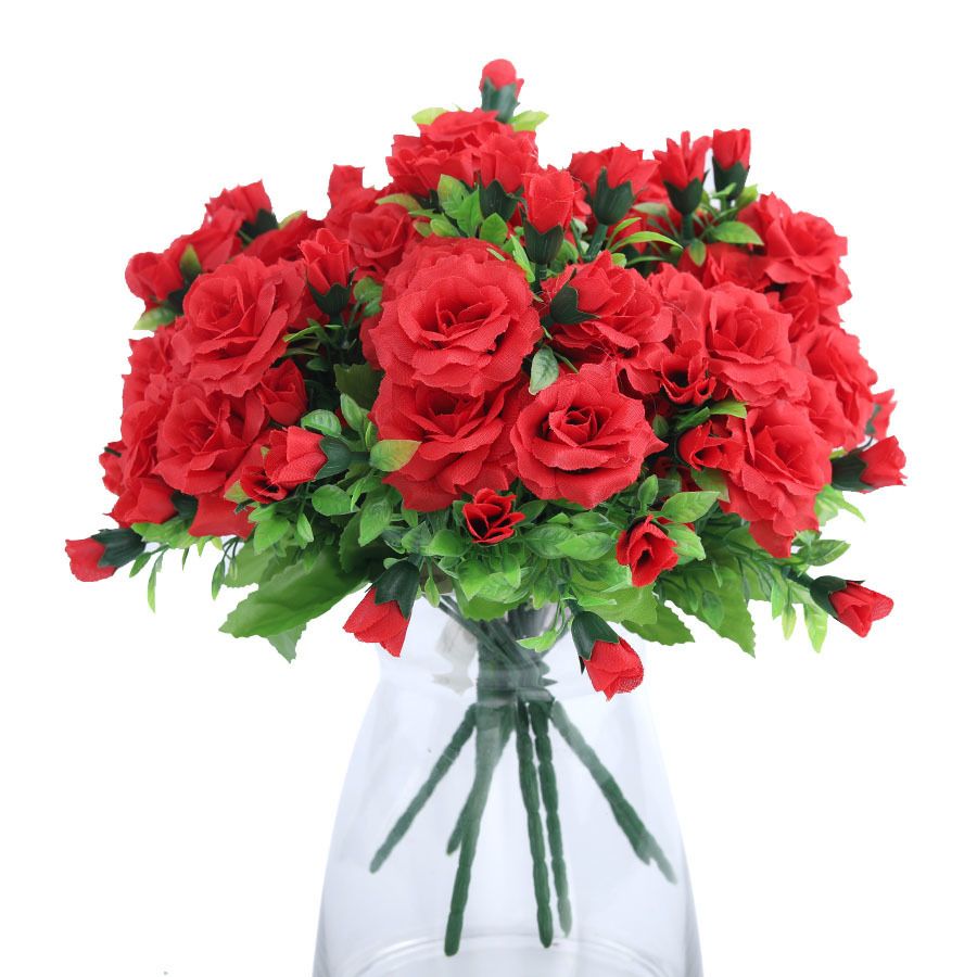 Details about   Artificial Flowers Hibiscus Roses Wedding Fresh Silk Home Party Decors 75 Heads 