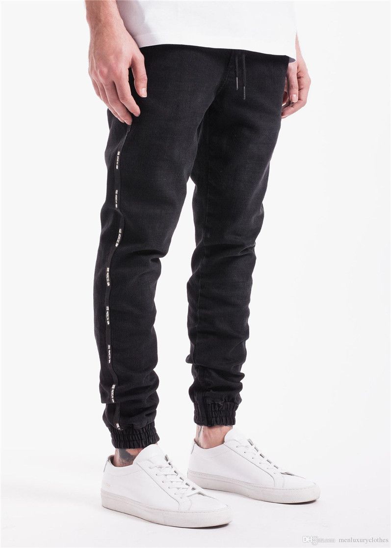 2021 Spring Sports Mens Designer Jeans Black Zipper Designer Stylish ...