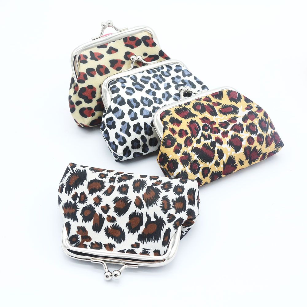 Fashion Canvas Leopard Design Hasp Coin Purse Small Coin Purse Mini Key Bag Lovely Change Purse ...