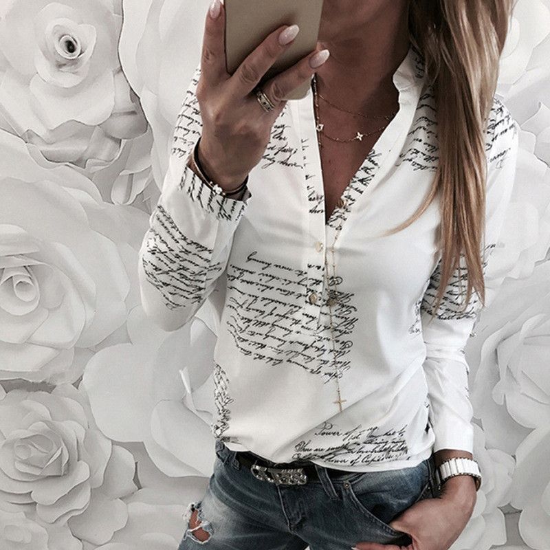 Compre Carta De Moda Blusas De Las Mujeres Camisas 2018 