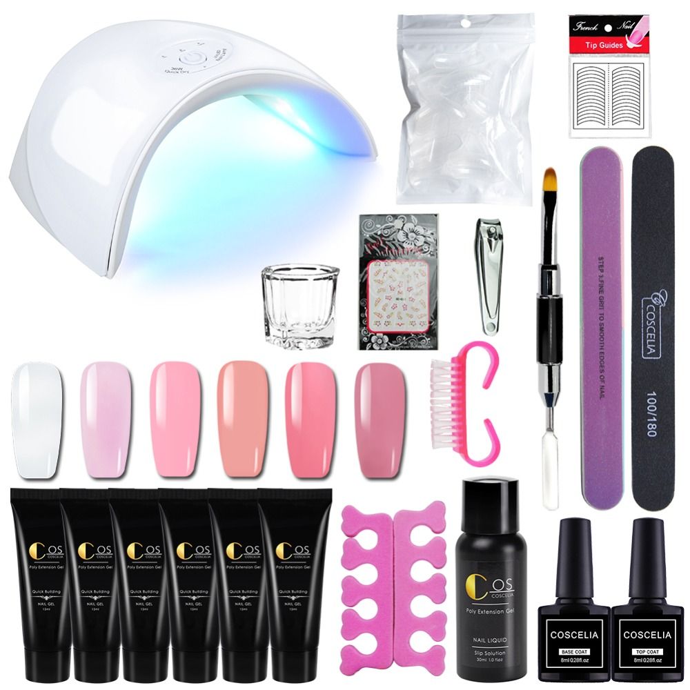 Poly Nail Gel Set Builder Uv Gel Extention Crystal Jelly Quick