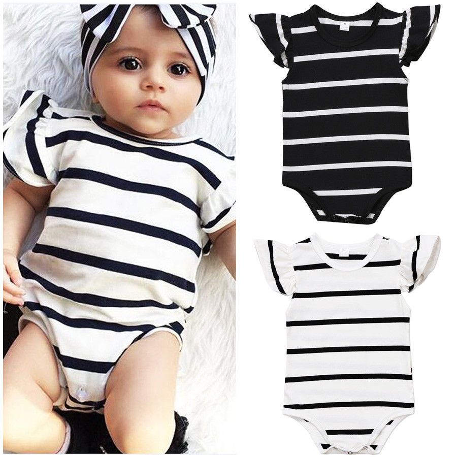 Newborn Baby Boys Bodysuit Short-Sleeve Onesie Ice Cream Print Pajamas